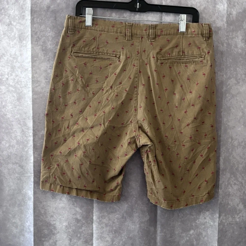 Brooklyn Cloth Twill Men's 34 Khaki Shorts Stretch Flamingo Summer Vacation